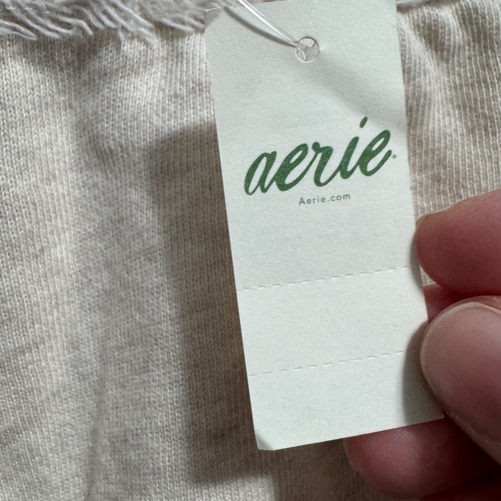 Aerie Fleece Godet Mini Skirt Ivory - Picture 8 of 11